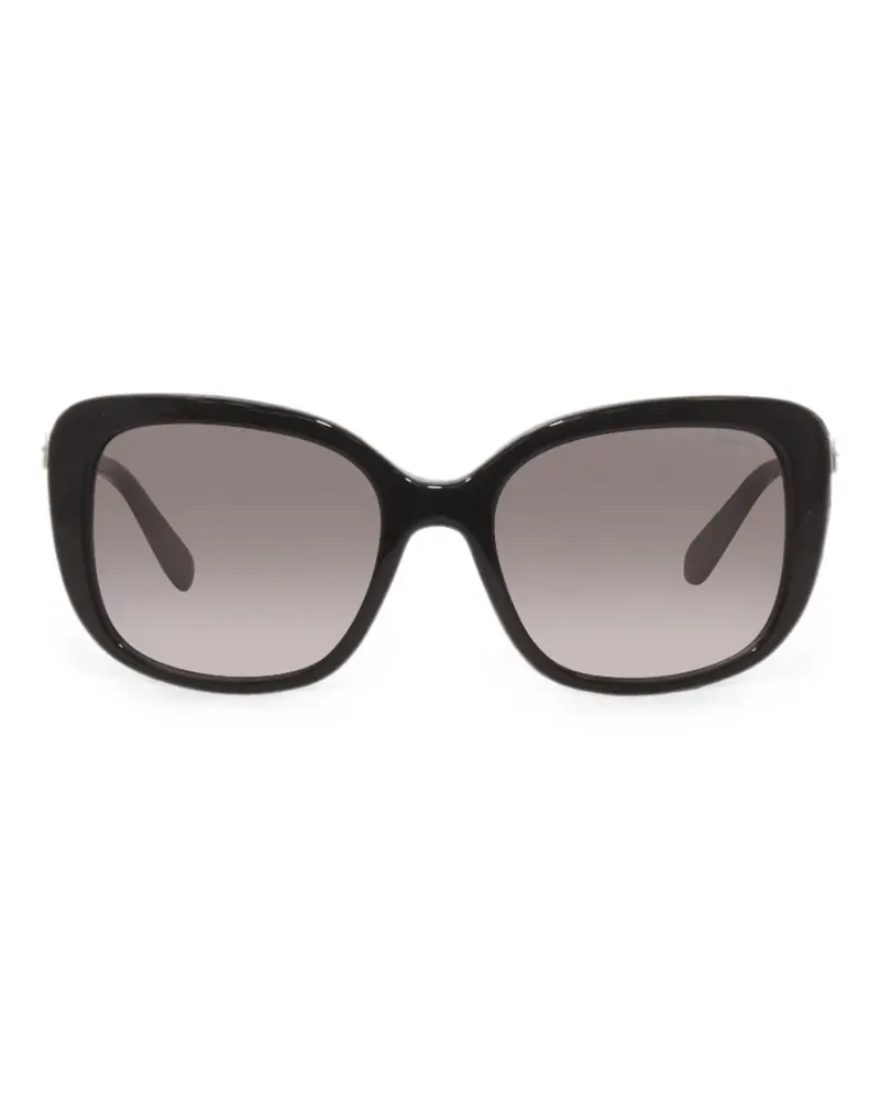 Coach Sonnenbrille mit Logo-Schild - Schwarz Schwarz