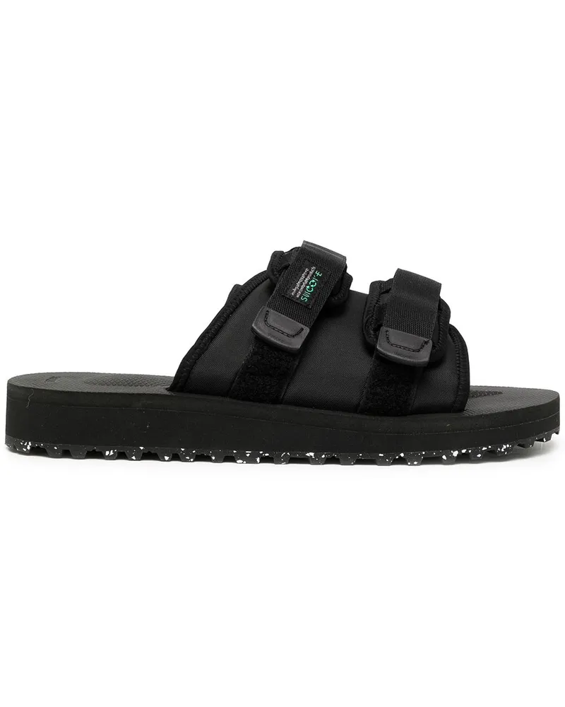 SUICOKE Moto-Cab Pantoletten - Schwarz Schwarz