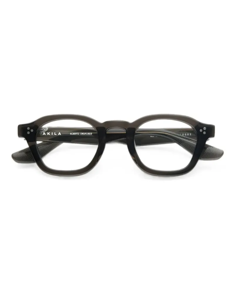AKILA Logos Brille mit geometrischem Gestell - Grau Grau