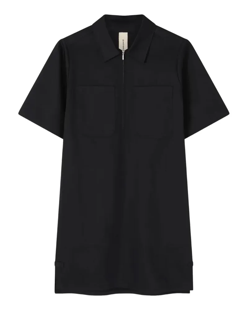 Lee Mathews Drill zip-up minidress - Schwarz Schwarz