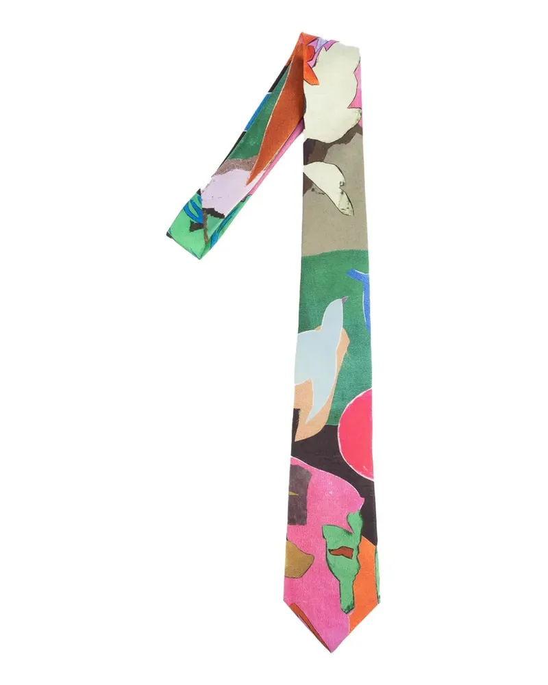 Paul Smith abstract-print tie - Rosa Rosa