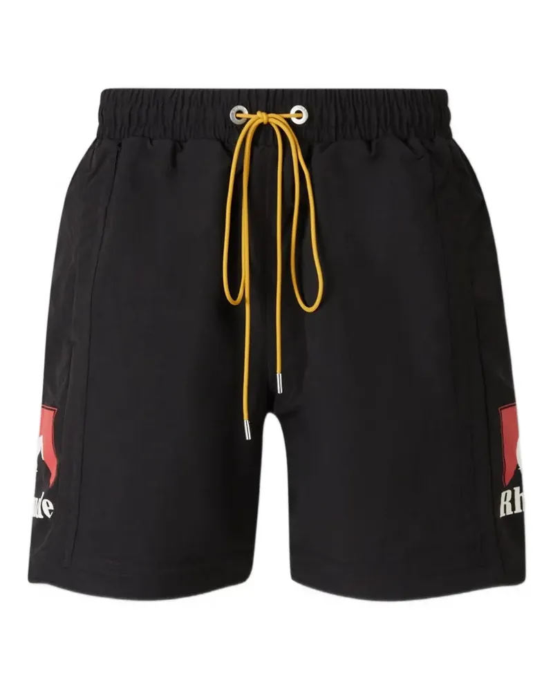 RHUDE Moonlight Shorts mit Kordelzug - Schwarz Schwarz