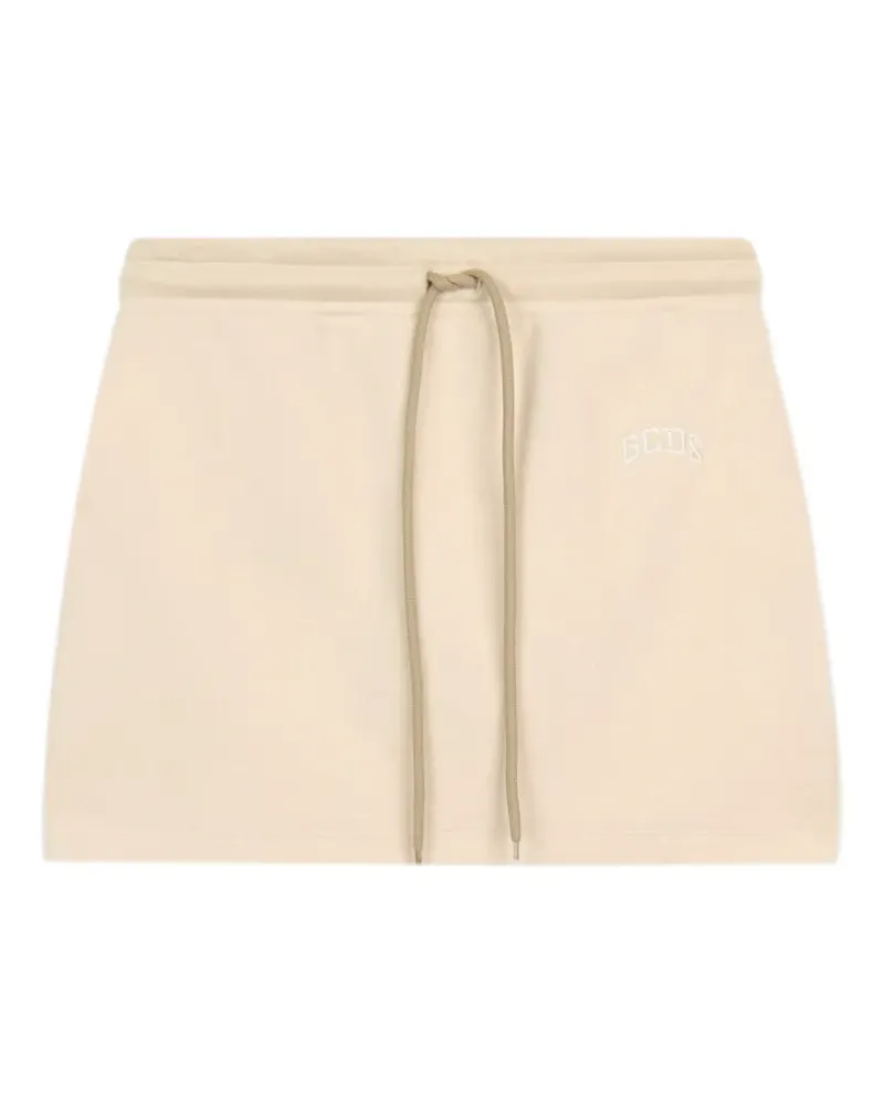 GCDS Minirock mit Logo-Stickerei und Kordelzug - Nude Nude