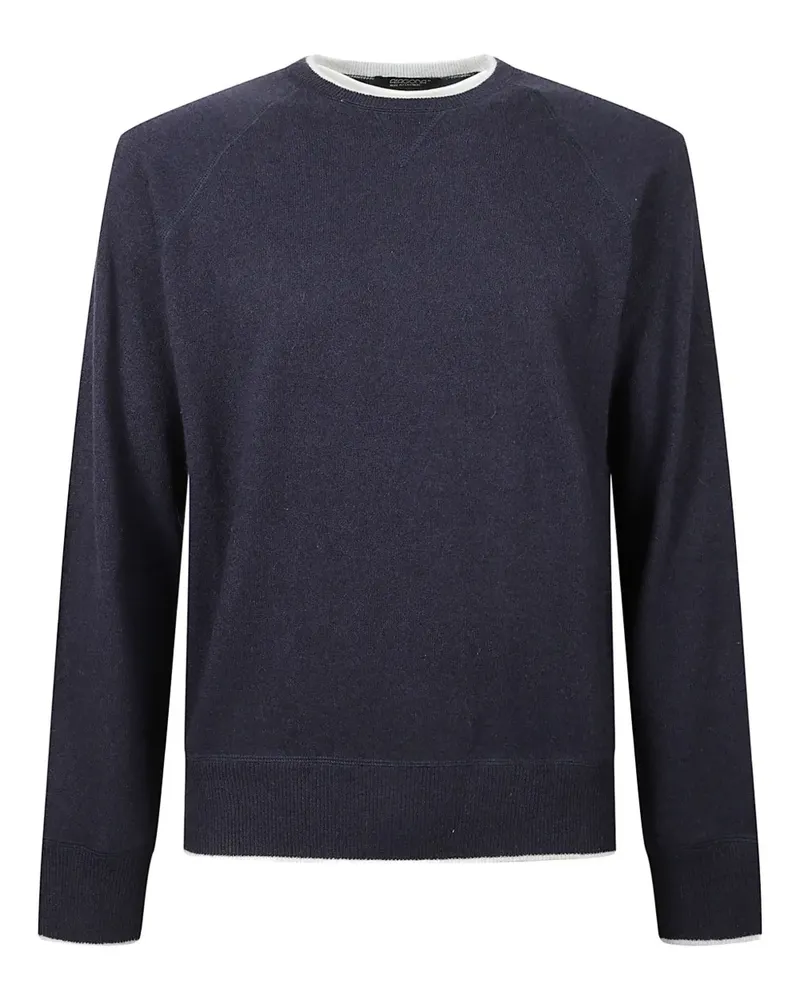 ARAGONA Kaschmirpullover mit Raglanärmeln - Blau Blau