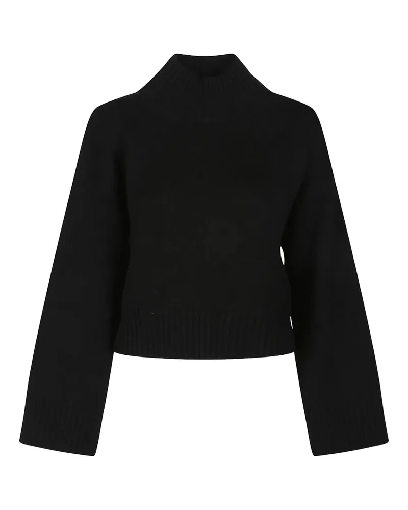 Fabiana Filippi Stehkragen-Pullover mit weiten Ärmeln - Schwarz Schwarz