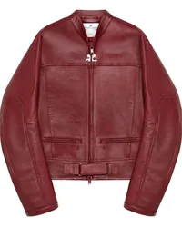 Courrèges Scuba Bikerjacke aus Leder Rot