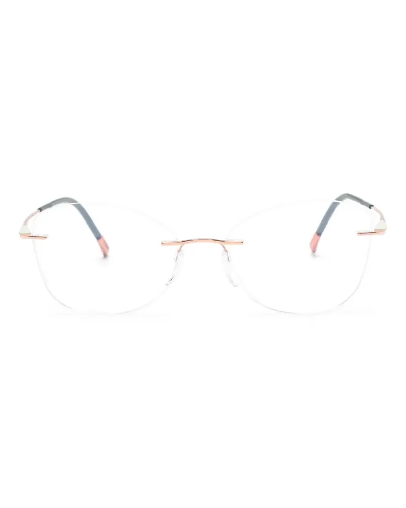 Silhouette rimless geometric-frame glasses - Rosa Rosa