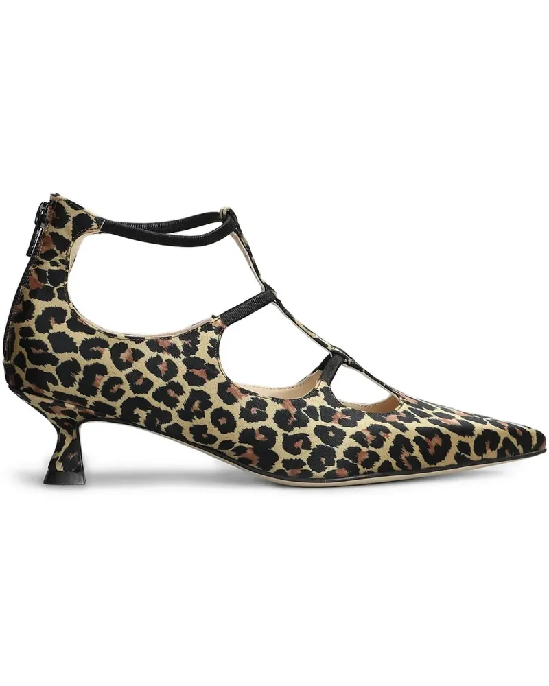 Anna F. Pumps mit Leoparden-Print 50mm - Braun Braun