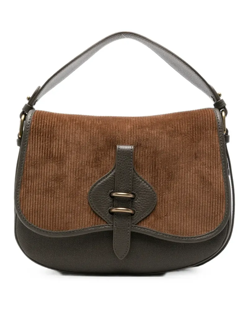 Coccinelle corduroy leather shoulder bag - Braun Braun