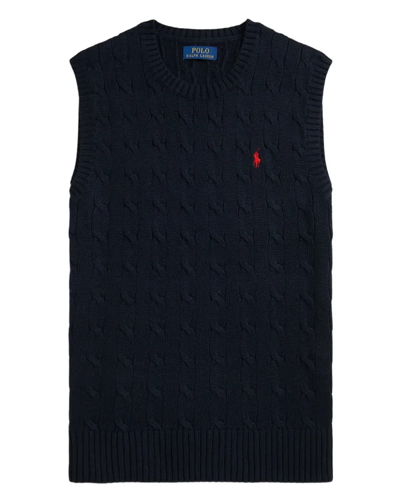 Ralph Lauren Pullunder mit Zopfmuster - Blau Blau