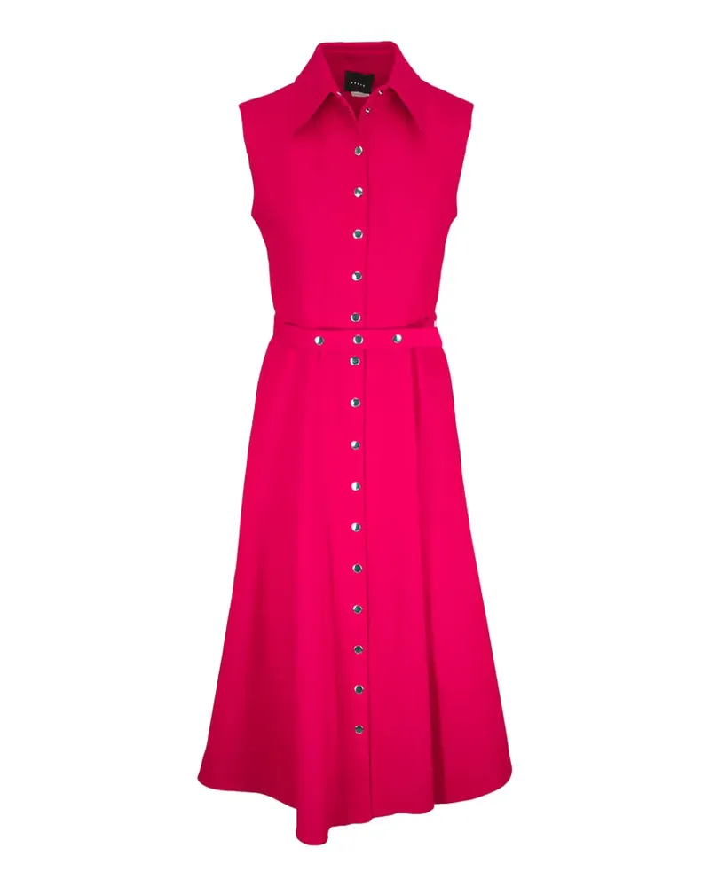 Akris belted sleeveless midi dress - Rosa Rosa