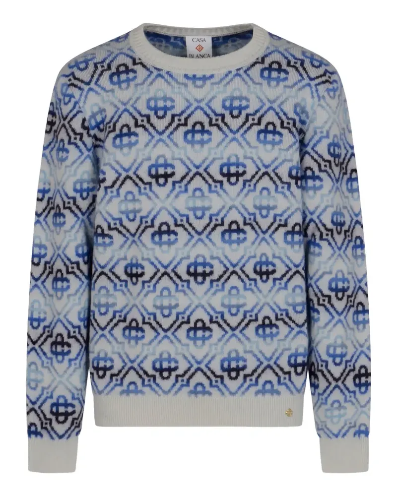 Casablanca Paris monogram patterned sweater - Weiß Weiß