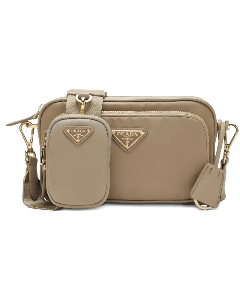 Prada Umhängetasche mit Logo - Nude Nude