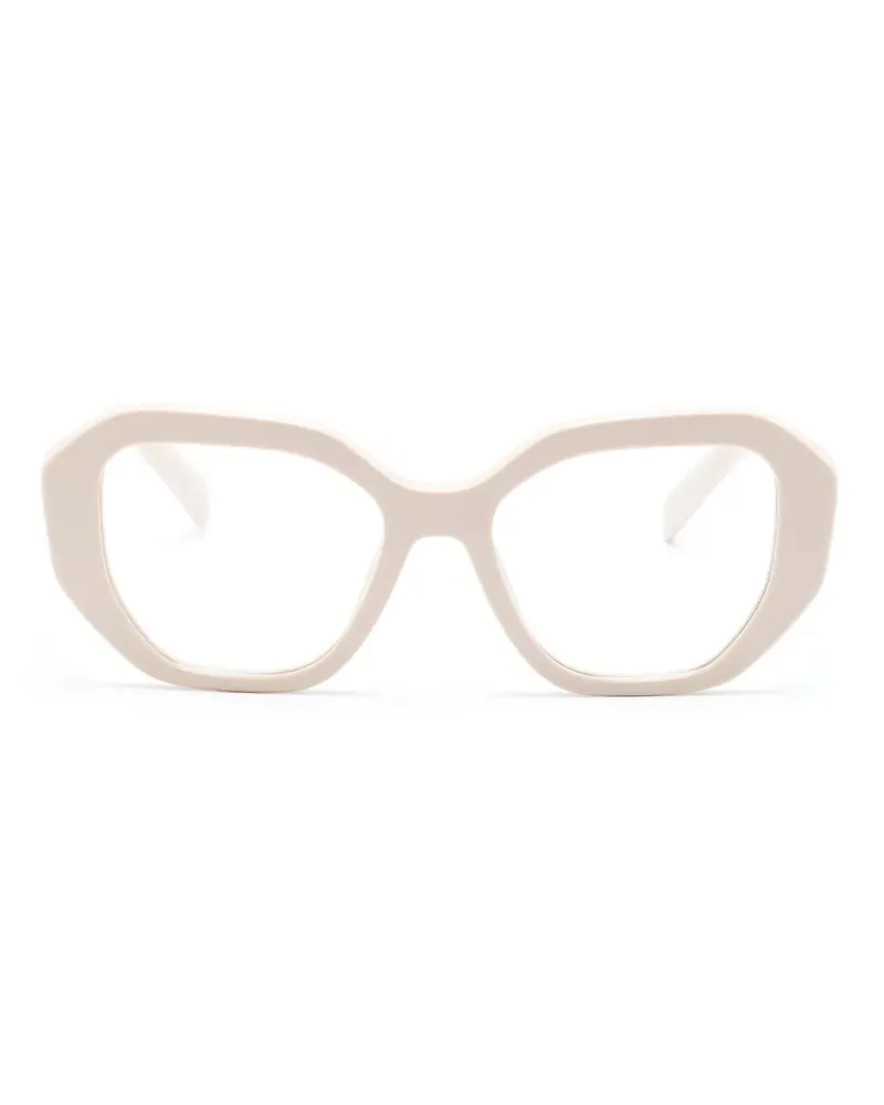 Prada Cat-Eye-Brille mit Logo-Print - Nude Nude