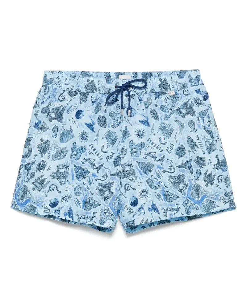 Paul Smith Badeshorts mit Print - Blau Blau