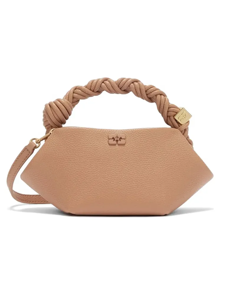 Ganni mini Bou tote bag - Braun Braun