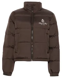 SPORTY & RICH Gesteppte Jacke mit Logo-Stickerei Braun