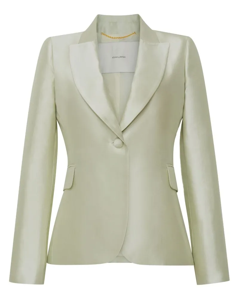 Adam Lippes Einreihiges Sakko aus Seide - Grün Grün