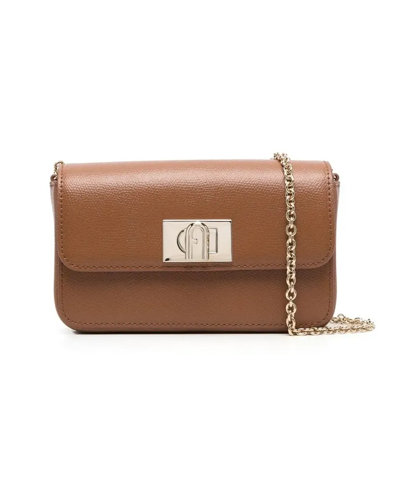 Furla Satchel-Tasche mit Logo-Schild - Braun Braun