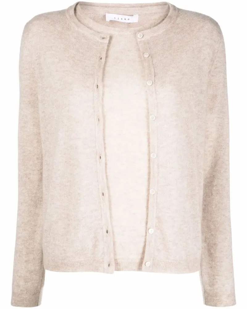Liska Cardigan im Layering-Look - Nude Nude