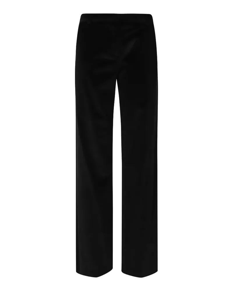 KILTIE Samthose mit geradem Bein - Schwarz Schwarz