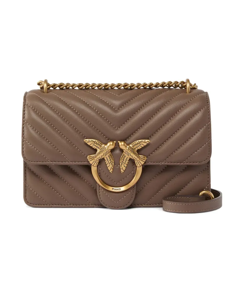 Pinko Mini Love Schultertasche - Braun Braun