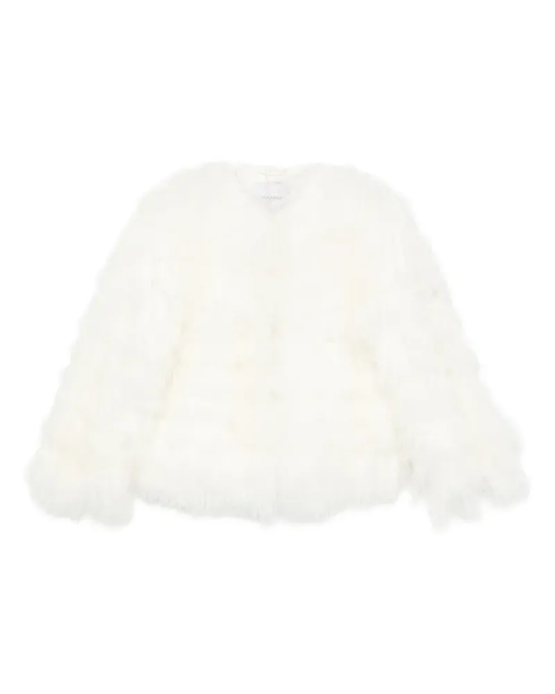 Ermanno Scervino Mantel aus Faux Fur - Weiß Weiß