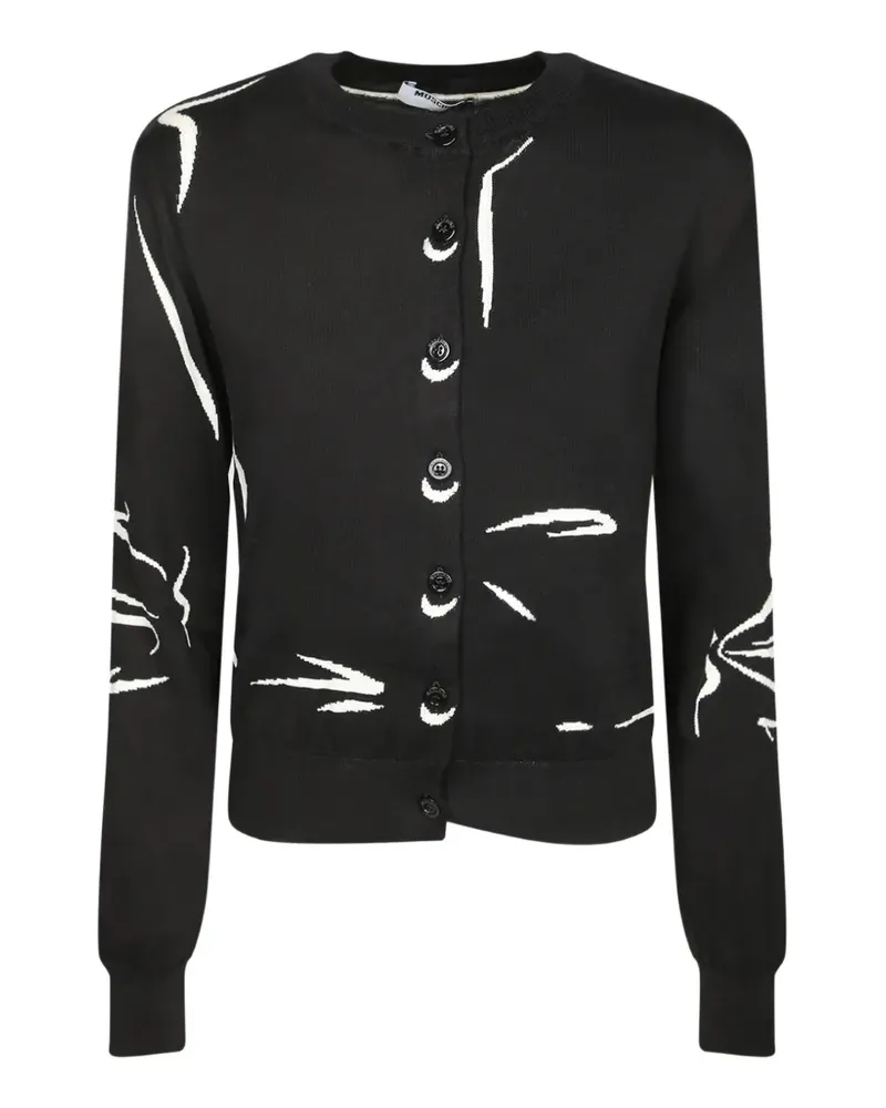 Moschino scribble-print cardigan - Schwarz Schwarz
