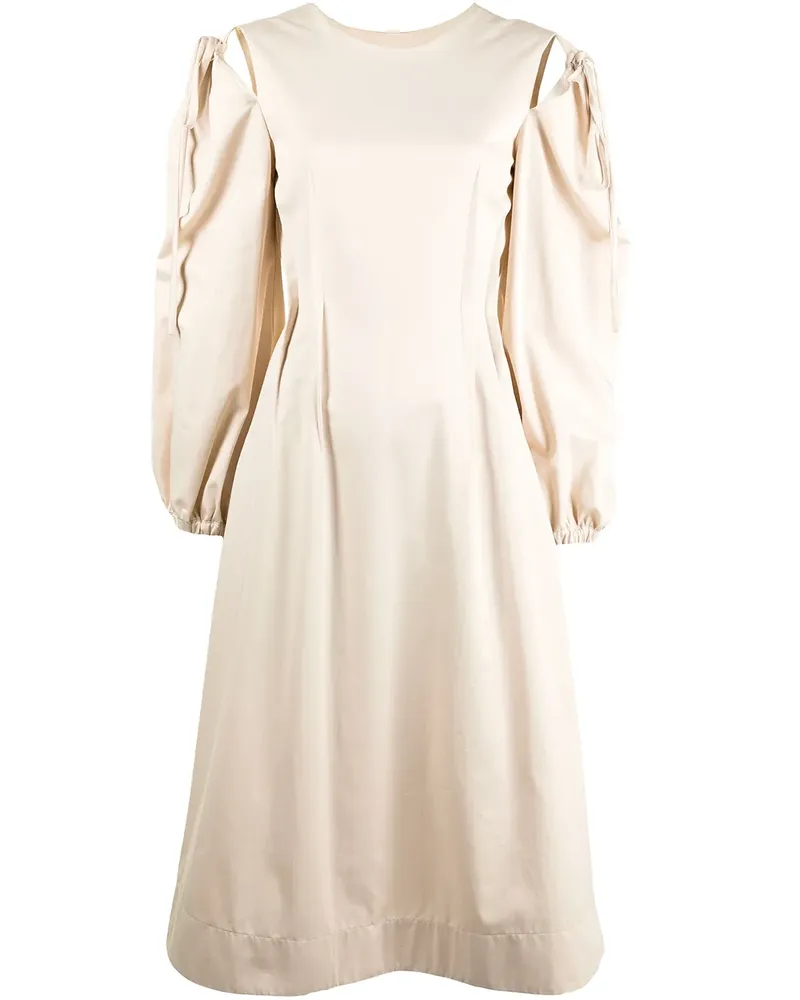MSGM Midikleid mit Cut-Outs - Nude Nude