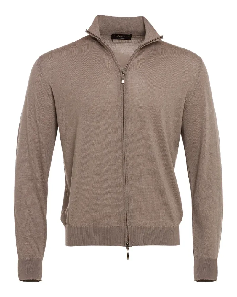 Doriani Kaschmircardigan mit Reißverschluss - Braun Braun