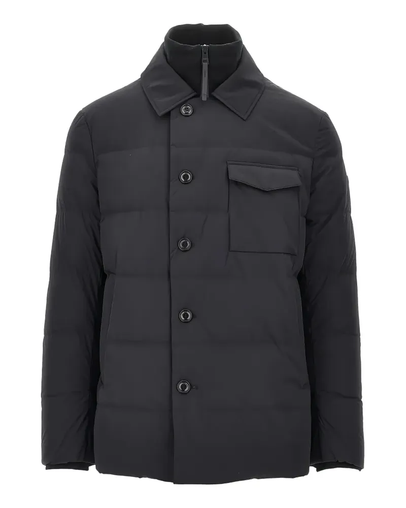 DUNO Vance quilted button-down coat - Schwarz Schwarz