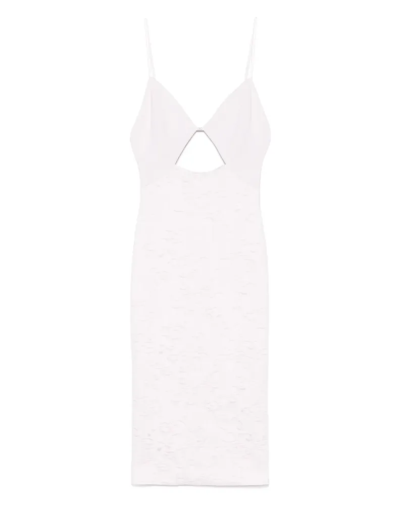 Elisabetta Franchi Jacquard-Midikleid mit Blumenmuster - Rosa Rosa