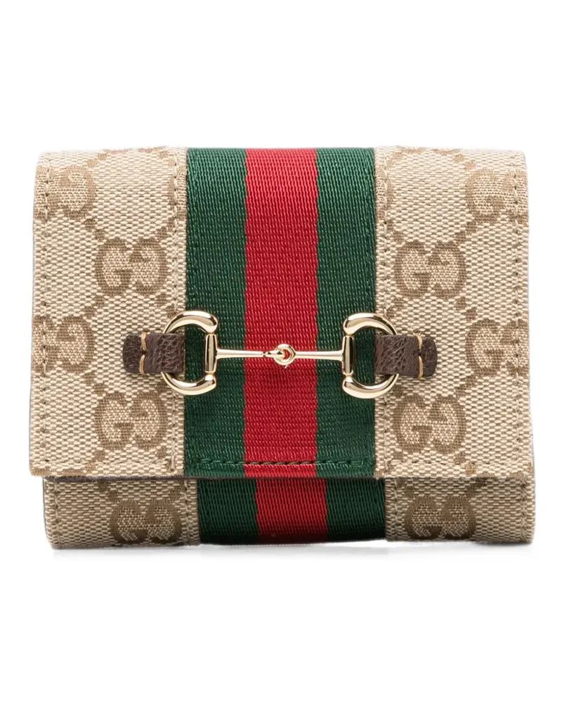 Gucci Horsebit GG Supreme wallet - Nude Nude