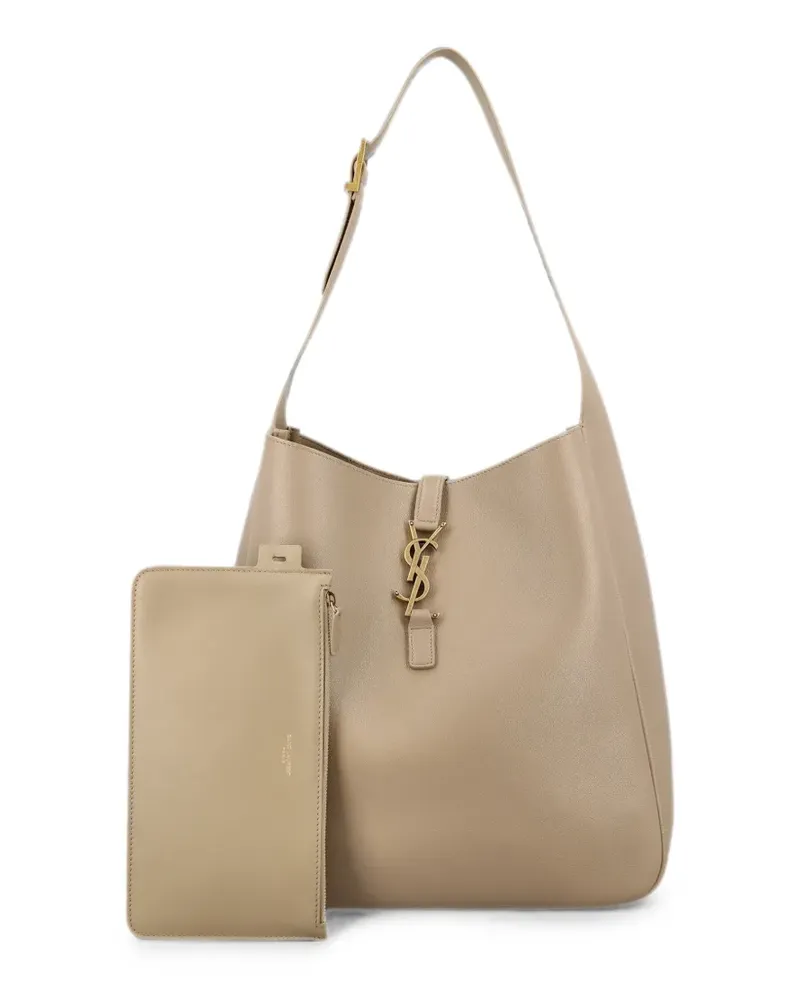 Saint Laurent large Le 5 à 7 leather shoulder bag - Nude Nude