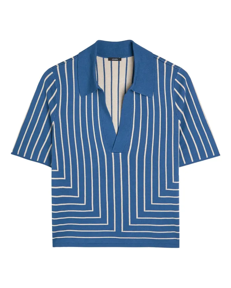 Joseph geometric-pattern polo top - Blau Blau