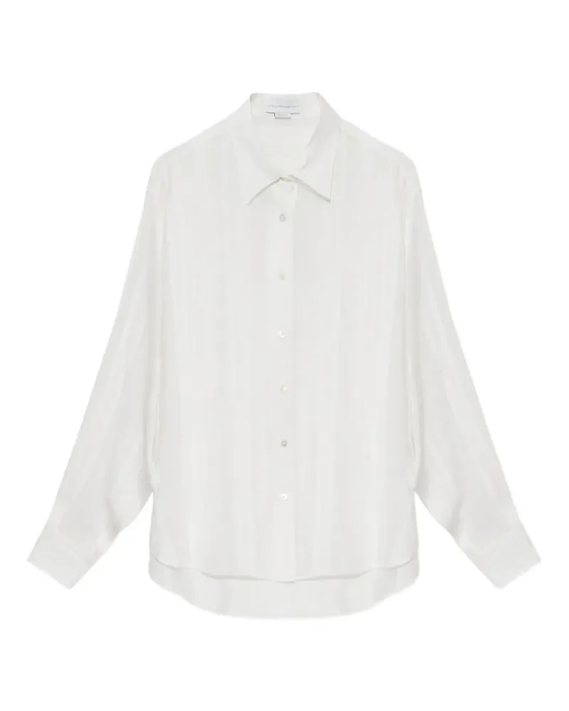 Stella McCartney Hemd mit gestreiften Einsätzen - Weiß Weiß