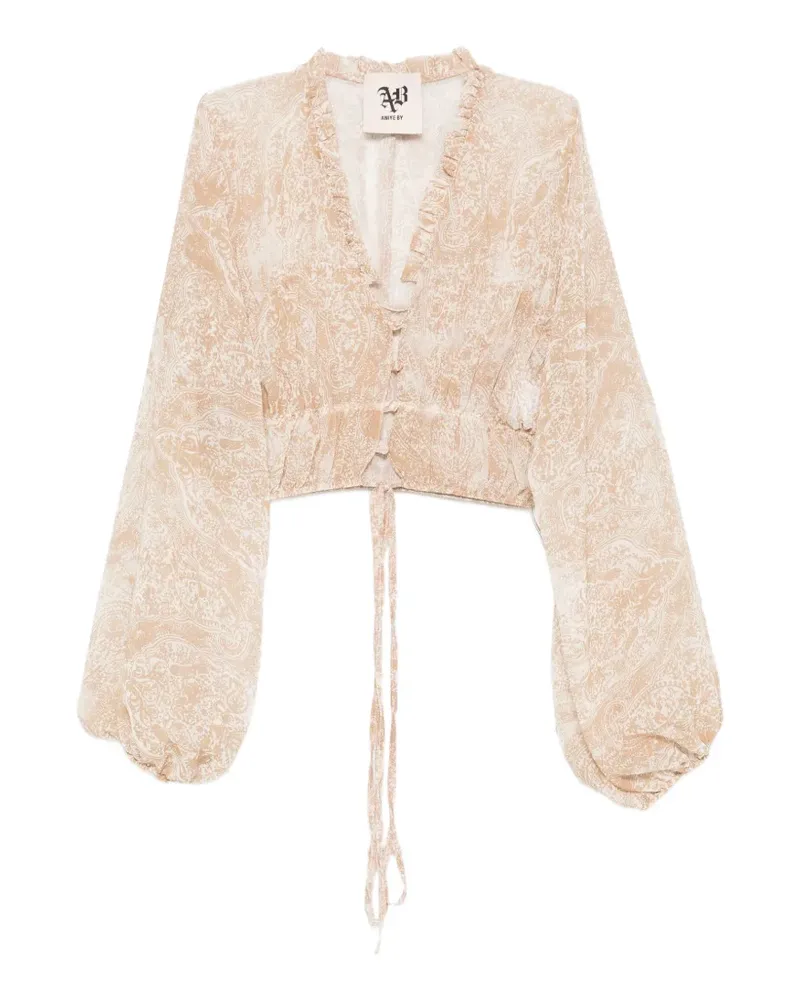 Aniye By paisley-pattern blouse - Nude Nude