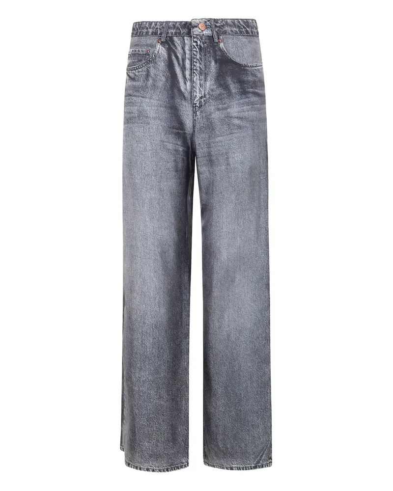 Pierre-Louis Mascia faded faux denim trousers - Grau Grau