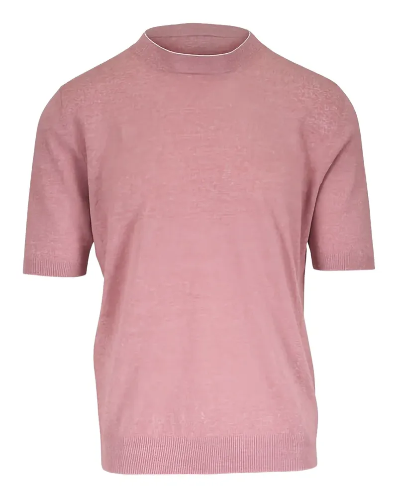 Eleventy short-sleeved knitted T-shirt - Rosa Rosa