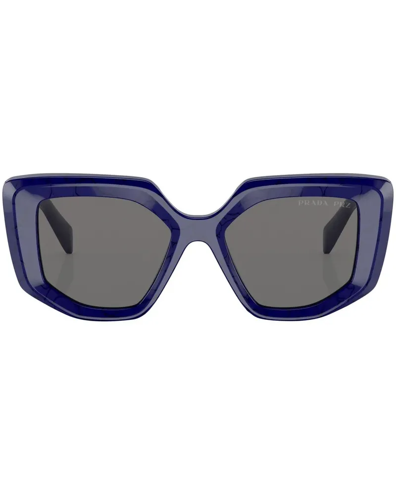 Prada Sonnenbrille mit geometrischem Gestell - Blau Blau