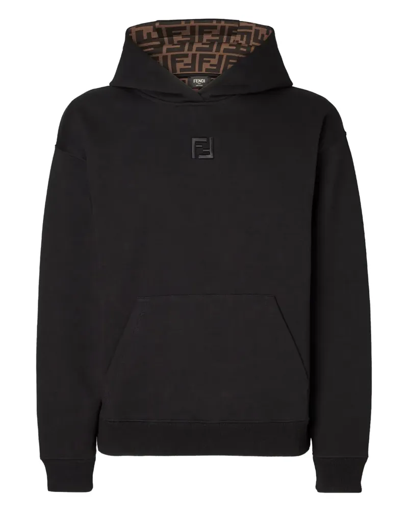 Fendi Hoodie mit FF-Logo - Schwarz Schwarz