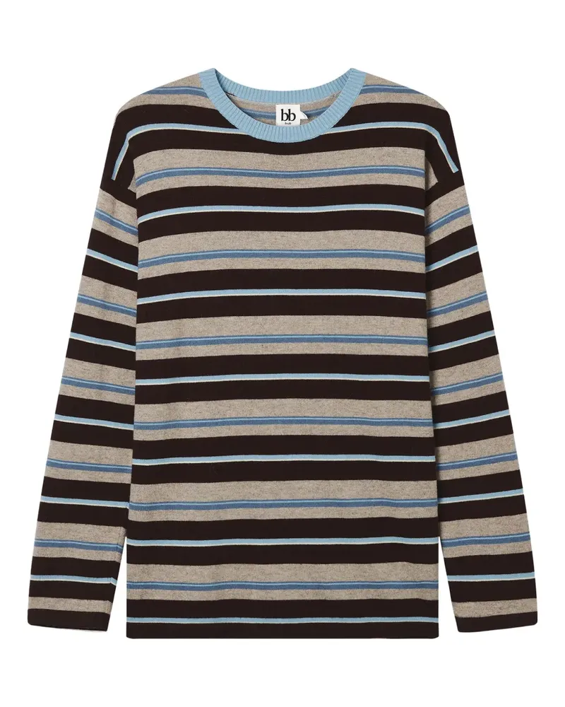 b+ab Gestreifter Pullover - Braun Braun