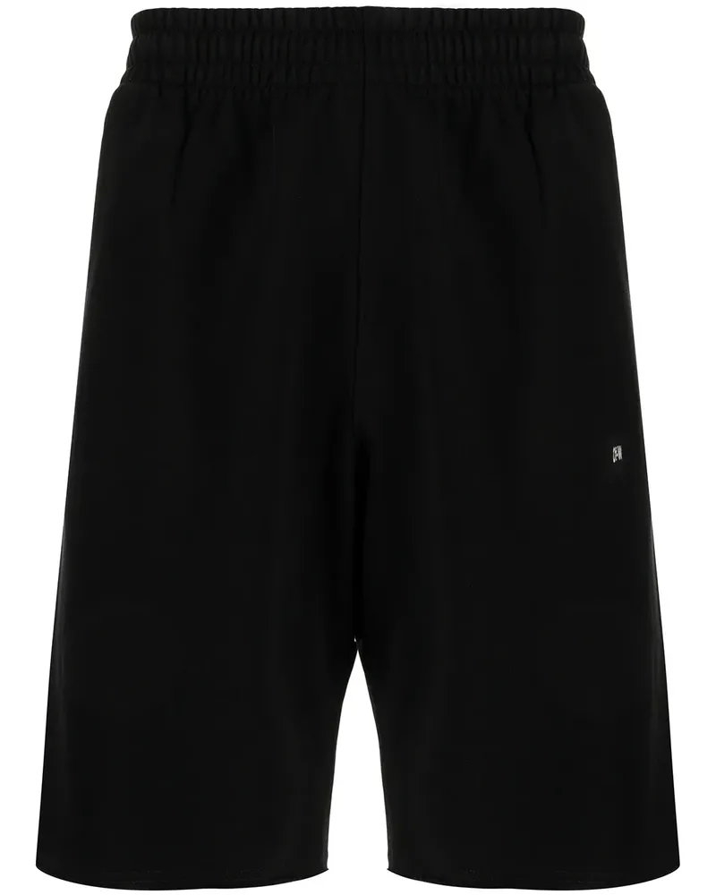 OFF-WHITE Joggingshorts mit Wave Diag-Print - Schwarz Schwarz