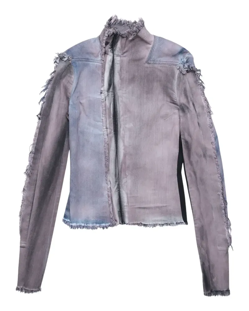 Rick Owens Ausgefranste Gary Jeansjacke - Grau Grau