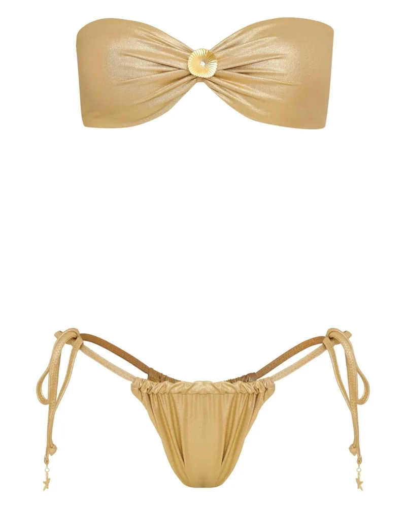 Amir Slama Bikini aus Lurex - Gold Gold
