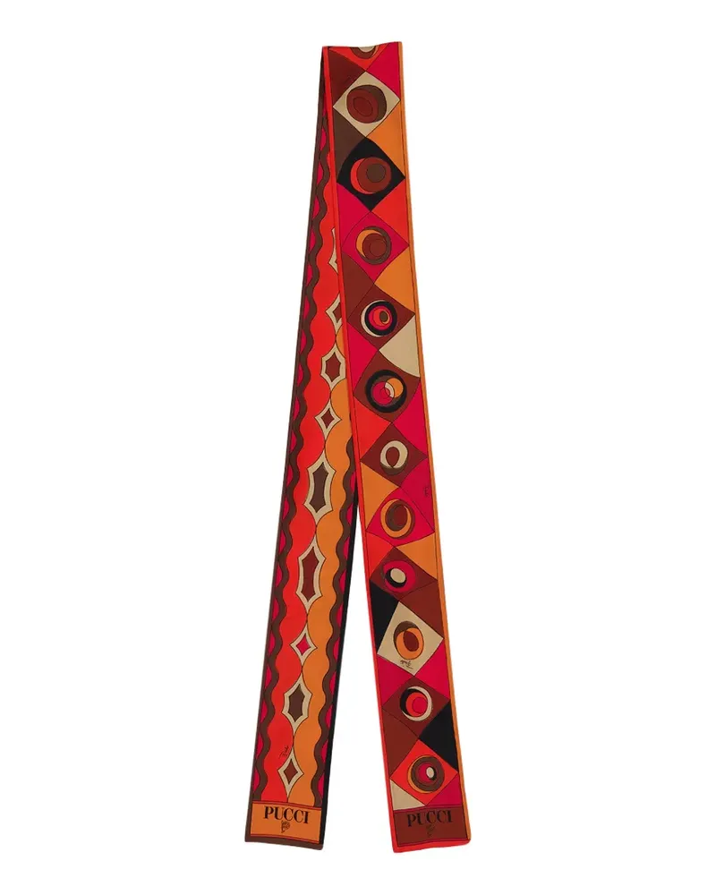 Emilio Pucci geometric-print scarf - Orange Orange