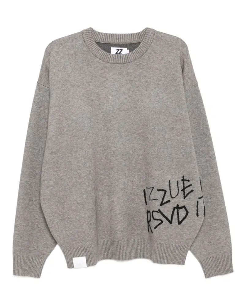 Izzue Pullover mit Logo-Print - Grau Grau