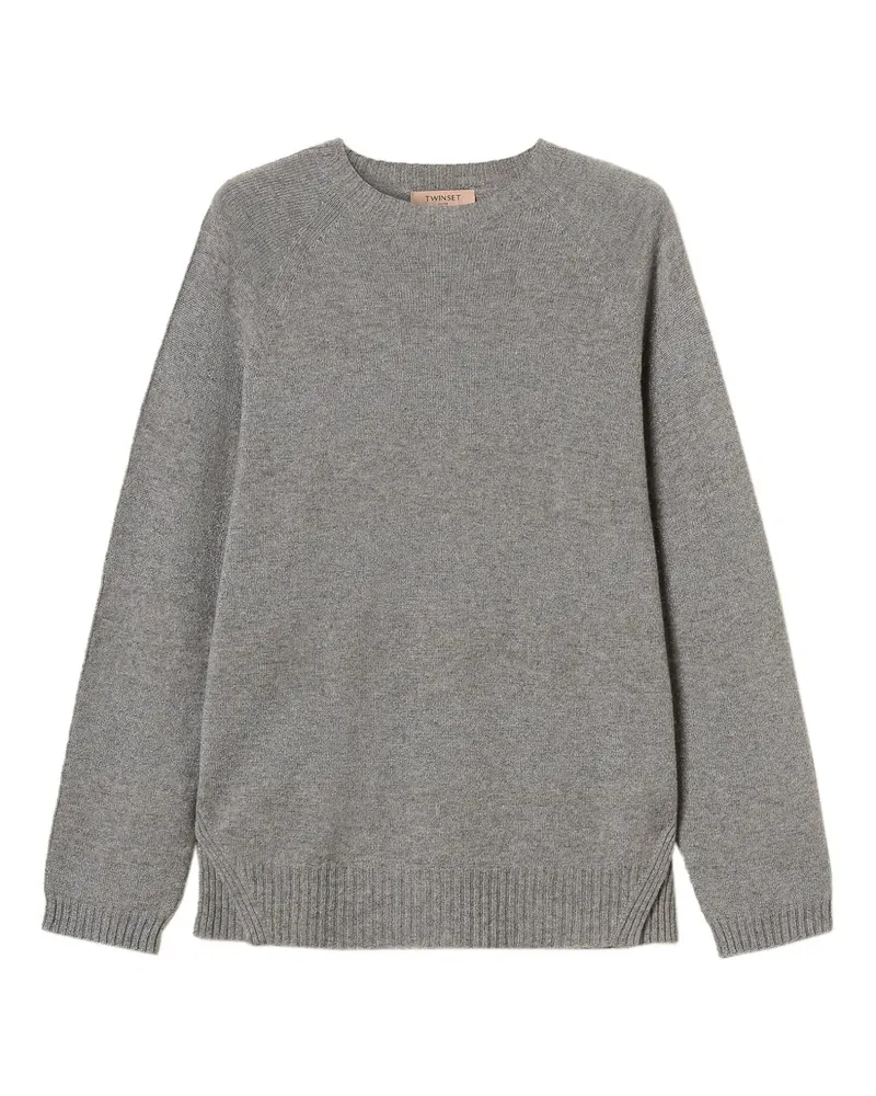Twin-Set Pullover mit Lurex-Detail - Grau Grau