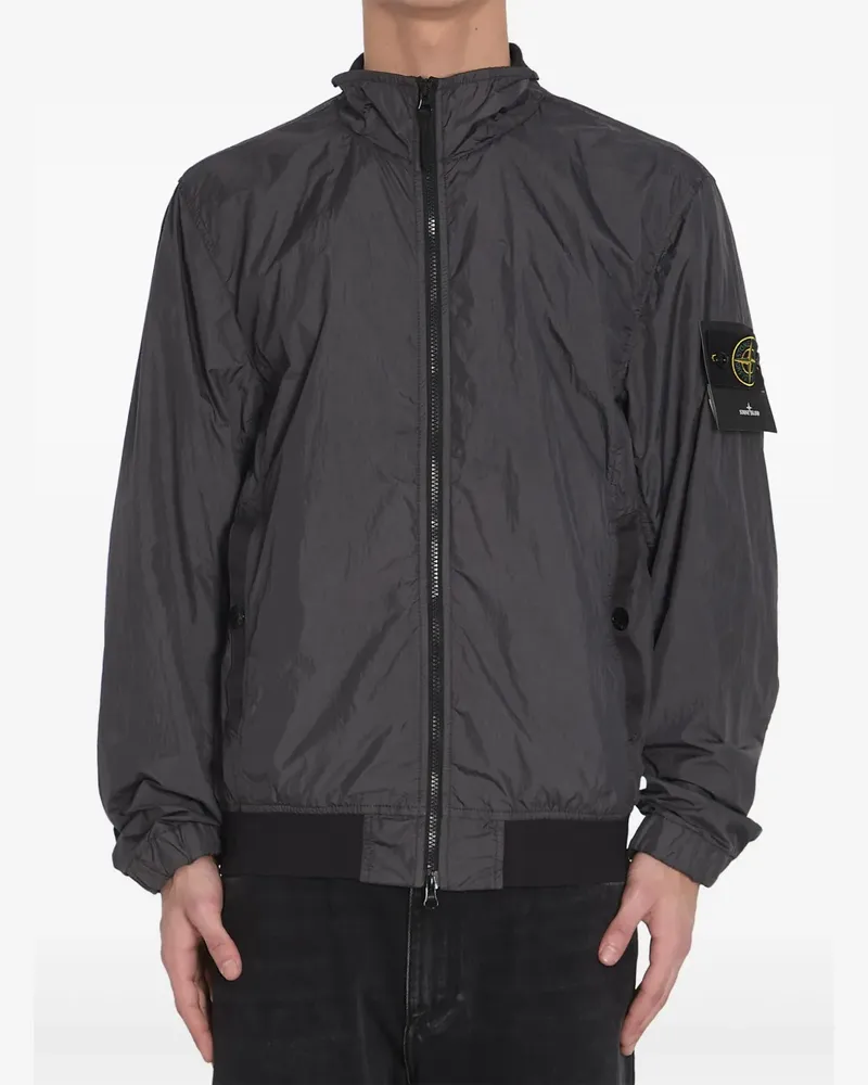 Stone Island Bomberjacke mit Kompass-Patch - Grau Grau
