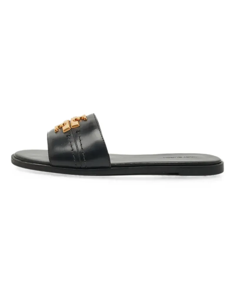 Tory Burch Everly Sandalen mit Logo-Schild - Schwarz Schwarz